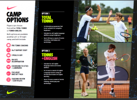 Camps de Tennis NIKE à Brighton ou Londres (10 à 17 ans)